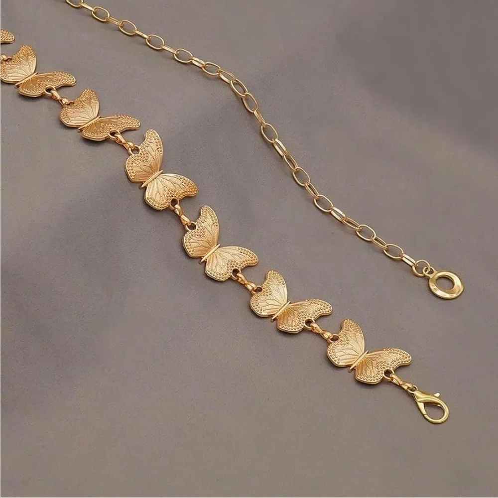 Y2K style butterfly chain belt size Small/ Medium fully adjustable sizing